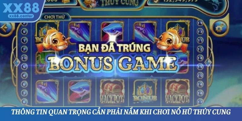 Thông tin quan trọng cần phải nắm khi chơi nổ hũ thủy cung